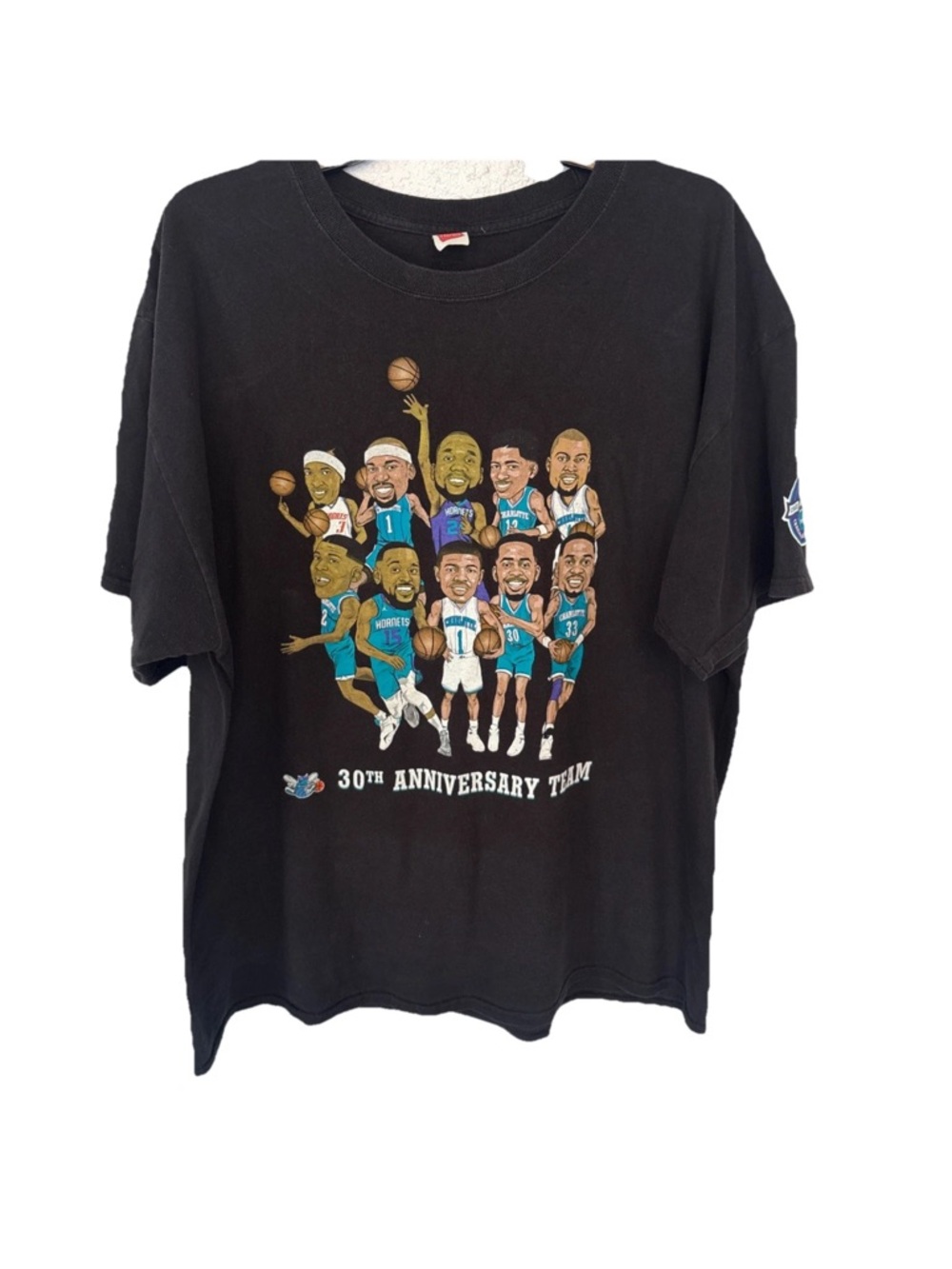 Charlotte Hornets 30th Anniversary T-Shirt Basketball 2018 Size XL Tee
